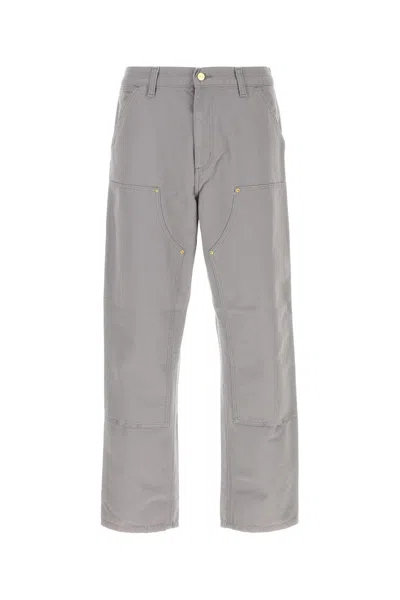CARHARTT DOUBLE KNEE PANT IN COTONE GRIGIO UOMO