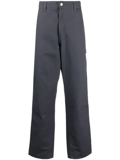 Carhartt Single Knee Canvas Trousers In Grey
