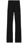Carhartt Double Knee Straight-leg Cotton-canvas Carpenter Trousers In Black Rinsed