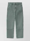 Carhartt Double Knee Pant Featuring Stitch Detailing In Green