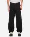 Carhartt Double Knee Straight-leg Cotton-canvas Carpenter Trousers In Black