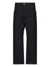 Carhartt Black Cotton Unisex Straight Jeans In Black