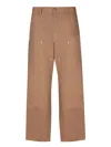 Carhartt Og Single Knee Printed Straight-leg Organic Cotton-canvas Trousers In Nude
