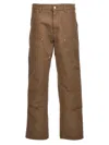 Carhartt Reinforced Knee Straight Leg Trousers In Brown