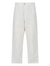 Carhartt Straight Leg Trousers Pockets Loops In White