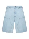 Carhartt Light Blue Double Knee Shorts In Blue