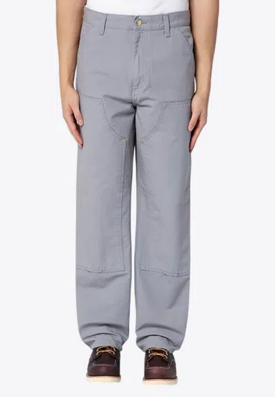 Carhartt Double Knee Straight Chino Pants In Gray