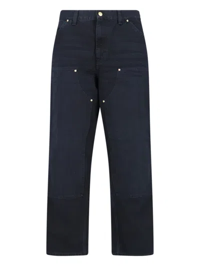 Carhartt Wip Double Knee Pants In Blue