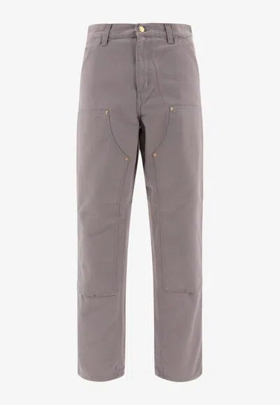Carhartt Double-knee Straight-leg Pants In Brown