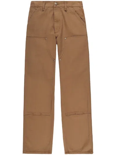 Carhartt Double Knee Straight-leg Trousers In Brown