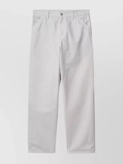 Carhartt Double Knee Straight Leg Trousers In White