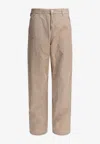 Carhartt Denim Trousers With Belt Loops And Pockets