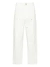 Carhartt Double-knee Straight-leg Pants In White