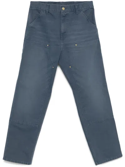 Carhartt Double Knee Trousers In Blue