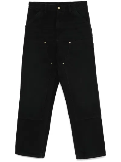 Carhartt Double Knee Trousers In Black