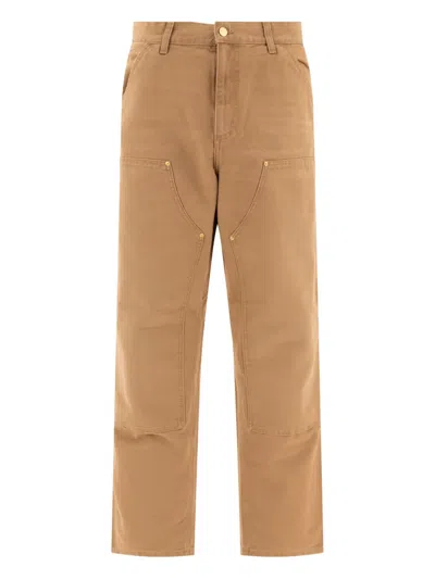 Carhartt Wip Biscuit Organic Cotton Double Knee Pant In Neutral