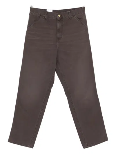 Carhartt Double-pocket Cotton Jeans In Brown
