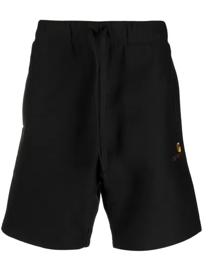 Carhartt Drawstring Cotton-blend Shorts In Black