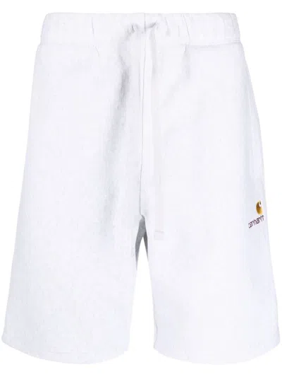 Carhartt Drawstring Cotton-blend Shorts In Grey