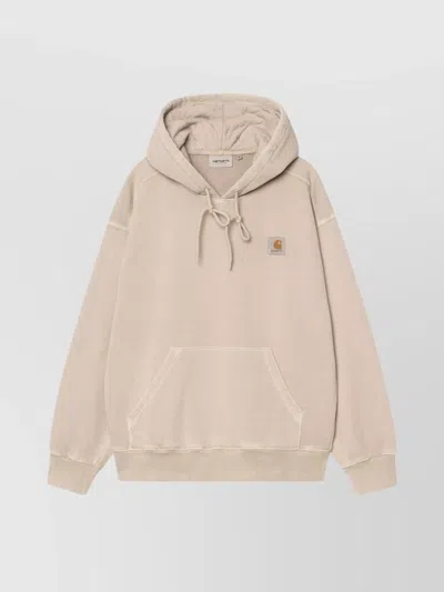 Carhartt Drawstring Hood Front Pocket Sweatshirt In Brown