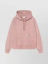 Carhartt Wip Hooded Hudson Sweatshirt In Daphne Colour In Pink