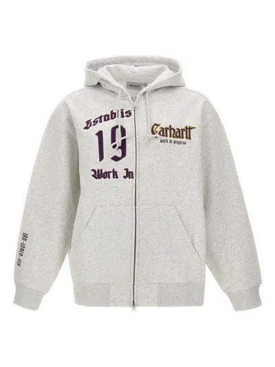 Carhartt Drawstring Hoodie In Gray
