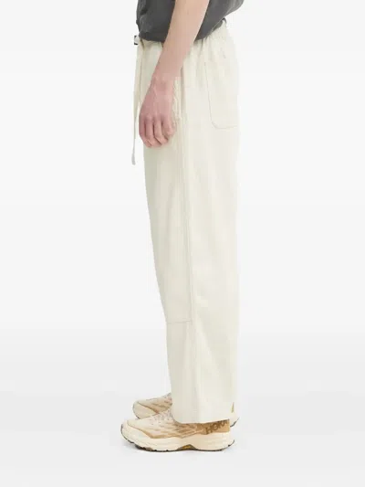 Carhartt Drawstring Logo-patch Trousers In White