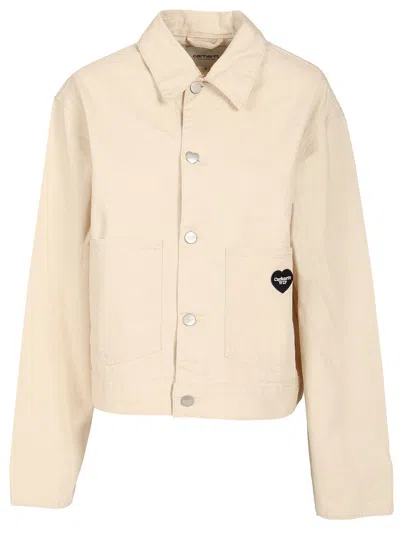 Carhartt Drewe Jacket Jackets White In Rinsed Natural