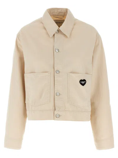 Carhartt Collared Long Sleeves Jacket With Front Pockets In Neutral