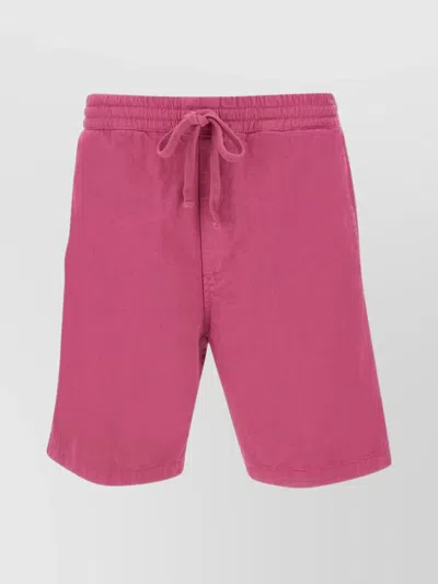 Carhartt Dropped Crotch Cotton Shorts In Magenta