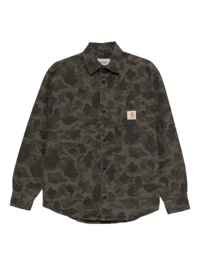 Carhartt Duck Camouflage-pattern Shirt In Multi