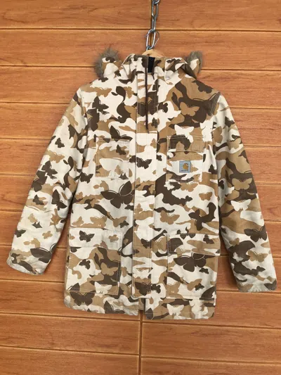 Pre-owned Carhartt Duck Cotton Butterflies Camouflaged Jacket In Multi