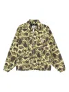 Carhartt Camouflage Long Sleeve Collared Jacket In Gray