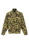 Carhartt Camouflage Long Sleeve Collared Jacket In Green