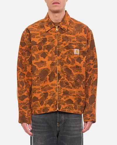 Carhartt Duck Detroit Jacket In Orange