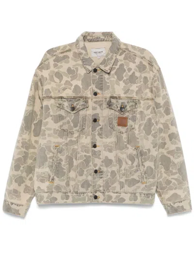 Carhartt Duck Helston Shirt Jacket In Green