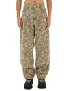Carhartt Work In Progress Duck Landon Camo Loose Tapered Organic Cotton Jeans In Multicolour