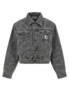 Carhartt Duck Orell Denim Jacket In Gray