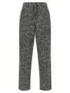 Carhartt Duck Orell Denim Trousers Featuring Pockets In Brown
