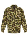 Carhartt Camouflage Long Sleeve Collared Jacket In Green