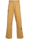 Carhartt Ducks-embroidered Straight-leg Trousers In Yellow