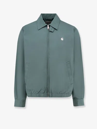 Carhartt Duke Cotton Jacket With Logo Embroidery In Green
