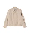 Carhartt Work In Progress Duke Cotton Poplin Zip Jacket In Wall-wax