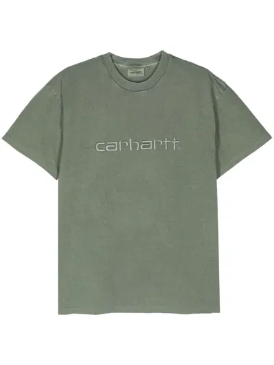 Carhartt Duster Logo-embroidered T-shirt In Green