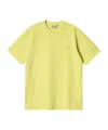 Carhartt Work In Progress Duster Script Logo Embroidered T-shirt In Yellow