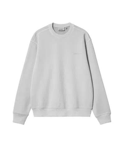 Carhartt Duster Script Logo-embroidered Sweatshirt In Grey