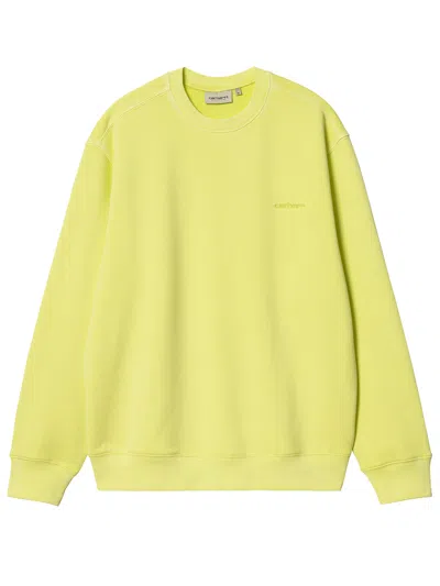 Carhartt Duster Script Sweat In Yellow