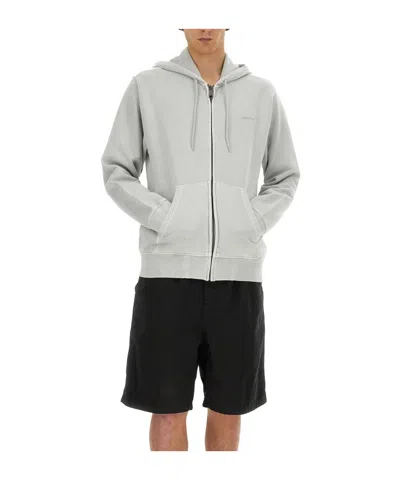 Carhartt Duster Script Zip-up Cotton Hoodie In White