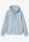 Carhartt Hooded Duster Script Jacket In Light Blue