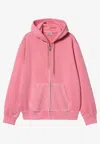 Carhartt Hooded Duster Script Jacket In Pink